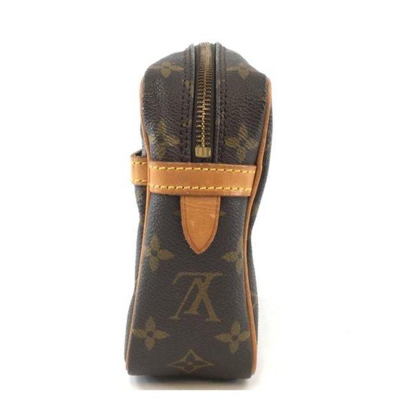 #46769 Toilette Cosmetic Evening Beauty Handbag Vanity Brown Monogram Canvas - Picture 7 of 12